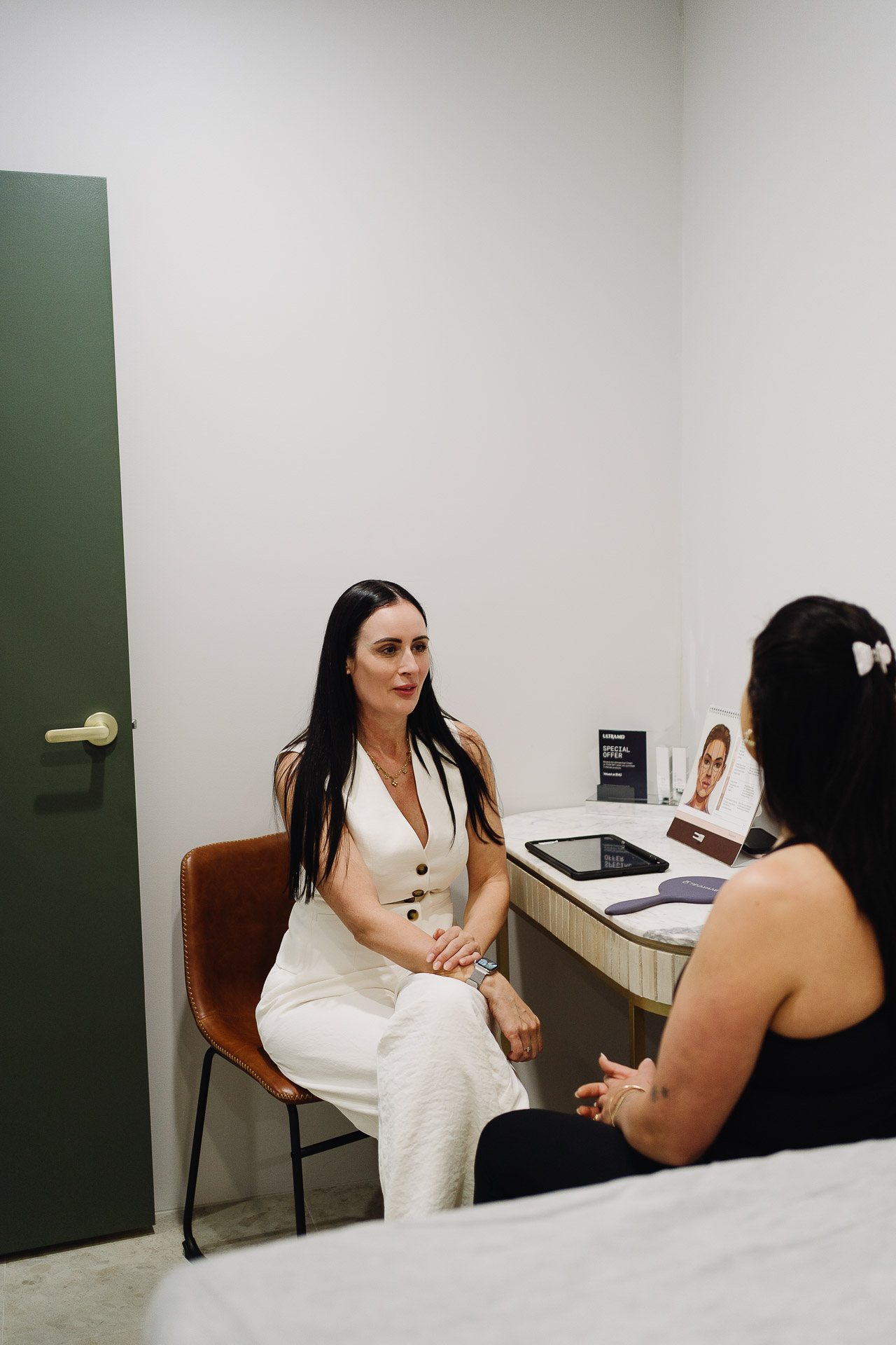 Briony conducting professional consultation